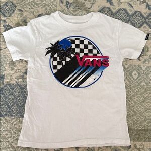 Vans Kids White Checkered Graphic Tee